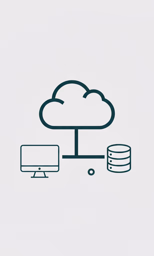 Illustration with cloud symbol