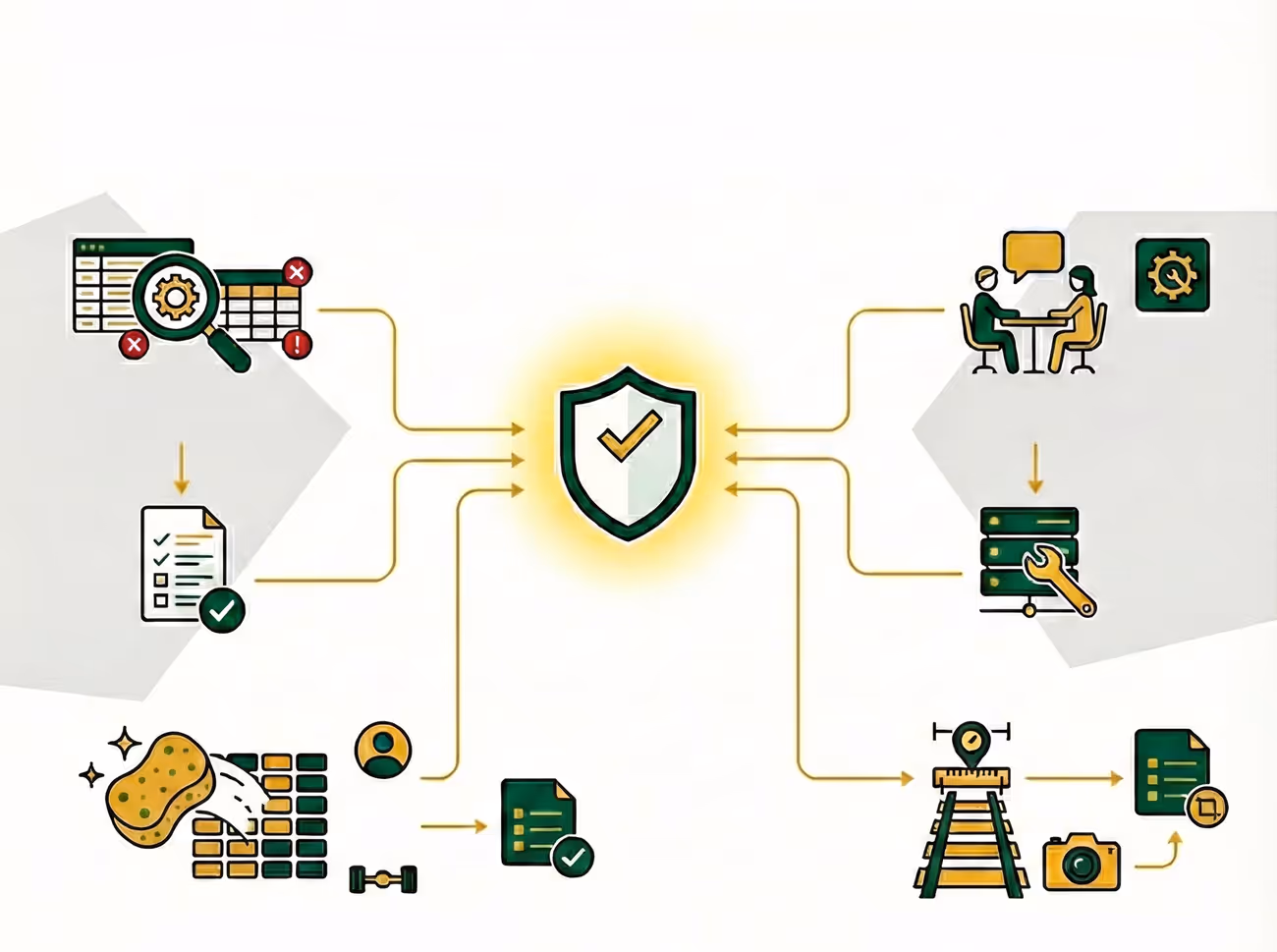 Symbolic representation of data health checks
