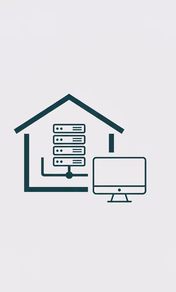 Illustration with server symbol