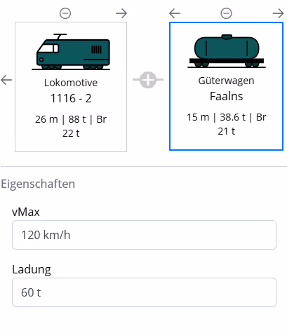 Routero check result for a track section